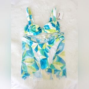 🐠JESSICA SIMPSON 3- PIECE SWIMSUIT SET SIZE M